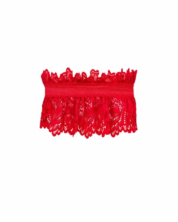 Ажурна підв’язка Obsessive Amor Cherris garter, red - Зображення 3