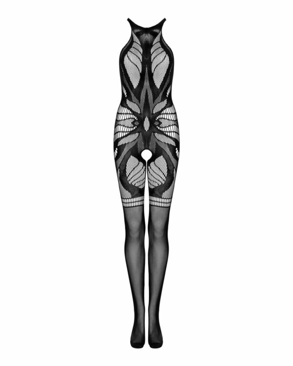 Сітчастий бодістокінг без рукавів Obsessive Bodystocking G331 S/M/L, black, з доступом - Зображення 3