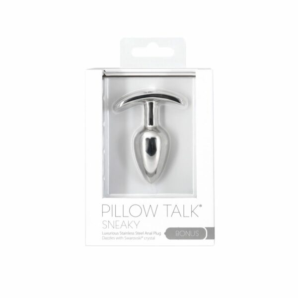 Анальна пробка Pillow Talk Sneaky Luxurious Stainless Steel Anal Plug із кристалом Swarovski - Зображення 4