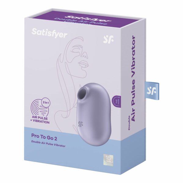 Вакуумний стимулятор із вібрацією Satisfyer Pro To Go 2 Violet - Зображення 7