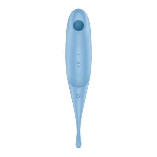Вібратор для клітора з вакуумною стимуляцією Satisfyer Twirling Pro Blue - Зображення 3