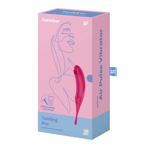 Вібратор для клітора з вакуумною стимуляцією Satisfyer Twirling Pro Red - Зображення 5