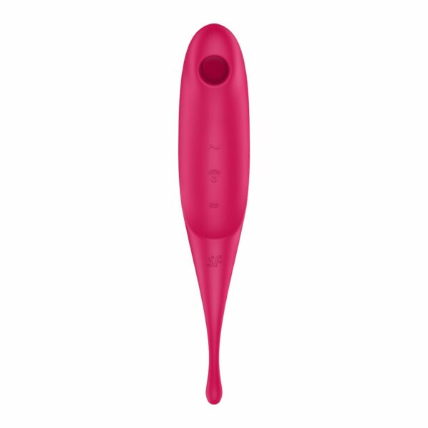 Вібратор для клітора з вакуумною стимуляцією Satisfyer Twirling Pro Red - Зображення 3