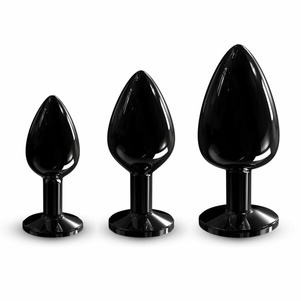 Металева анальна пробка з кристалом Dorcel Diamond Plug Black M - Зображення 6