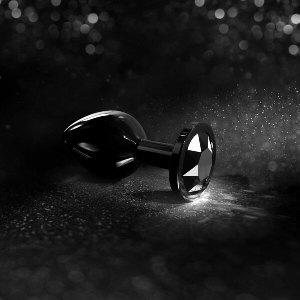 Металева анальна пробка з кристалом Dorcel Diamond Plug Black M - Зображення 8