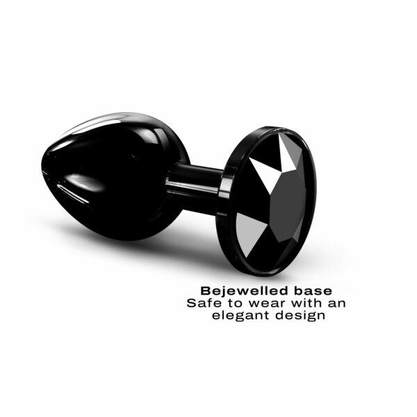 Металева анальна пробка з кристалом Dorcel Diamond Plug Black M - Зображення 2