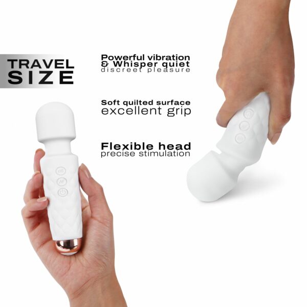 Мінівібромасажер Dorcel Wand Mini Wanderful White - Зображення 3