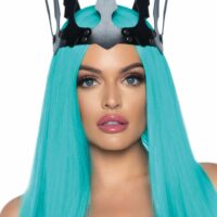 Корона злої королеви Leg Avenue Faux leather spiked crown, штучна шкіра, заклепки