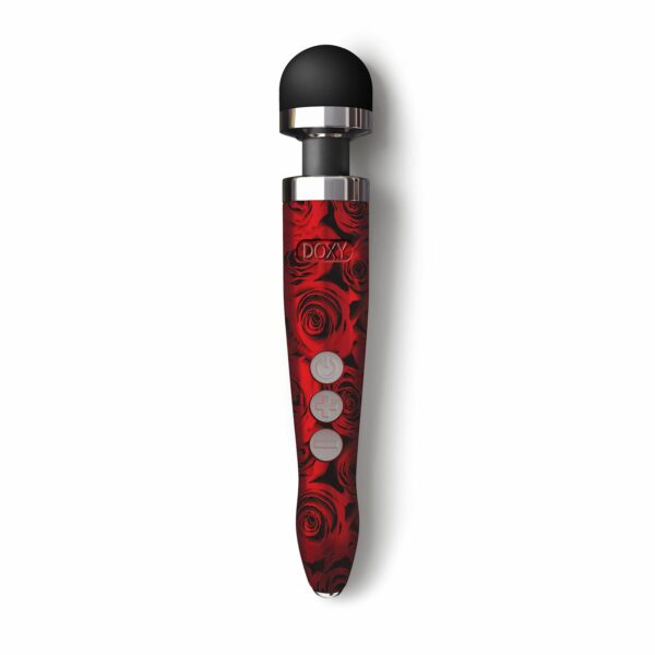 Вібромасажер DOXY Die Cast 3R - ROSE PATTERN, дуже потужний, перезаряджуваний, металевий корпус - Зображення 2