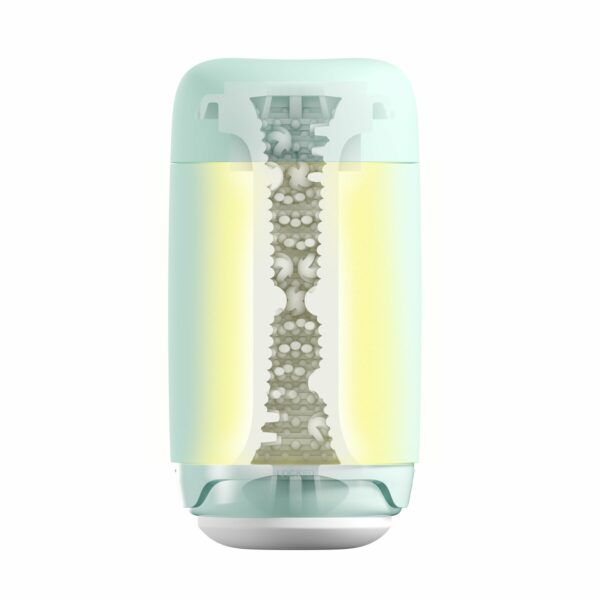 Мастурбатор TENGA PUFFY MINT GREEN, ультрам’який матеріал, багаторазовий, наскрізний - Зображення 3