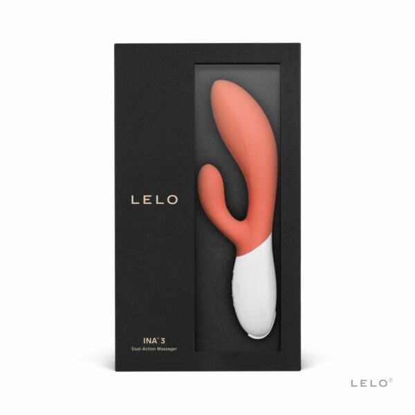 Вібратор-кролик LELO Ina 3 Coral, 10 режимів вібрації, потужний мотор - Зображення 3
