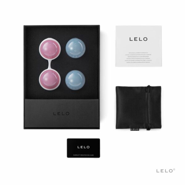 Набір вагінальних кульок LELO Beads Mini, діаметр 2,9 см, змінне навантаження, 2х28 та 2х37 г - Зображення 3