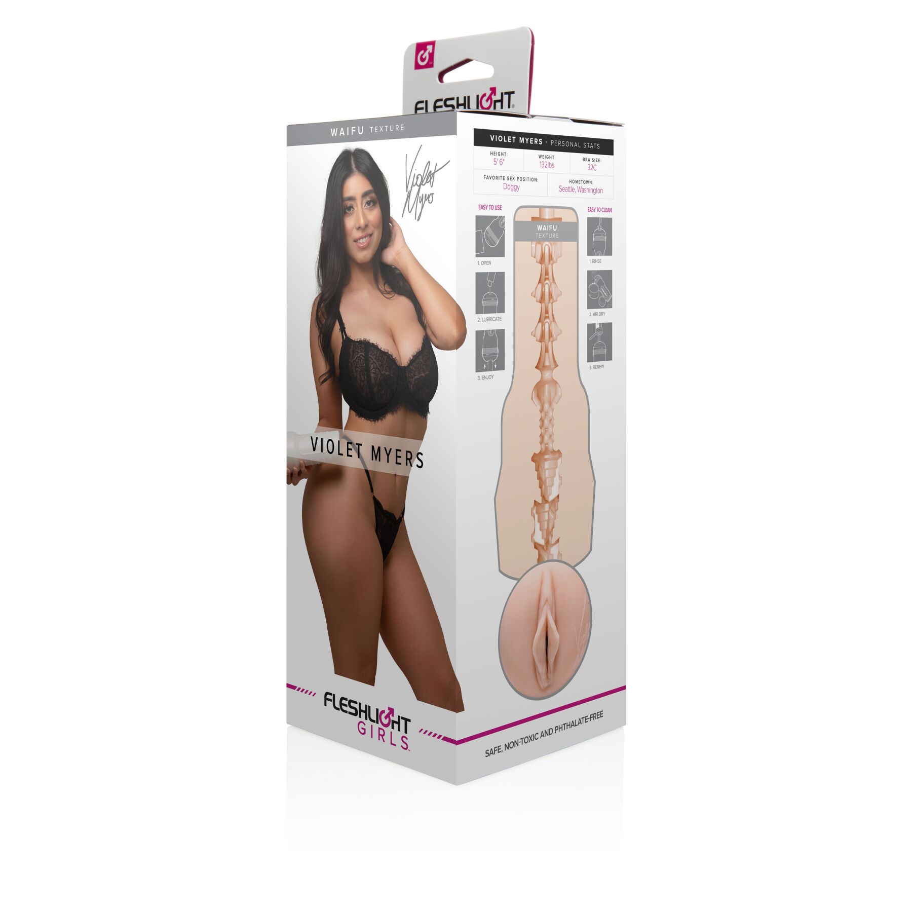 Мастурбатор Fleshlight Girls: Violet Myers – Waifu, зі зліпка вагіни, дуже ніжний - Зображення 6