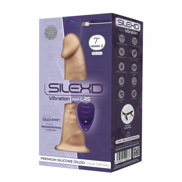 Фалоімітатор з вібрацією SilexD Henry Vibro Flesh (MODEL 2 size 7in) + LRS, діаметр 4,4 см - Зображення 3