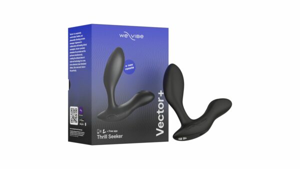 Смарт-вібромасажер простати We-Vibe Vector+ CHARCOAL BLACK, пульт ДК, регульований кут нахилу - Зображення 7