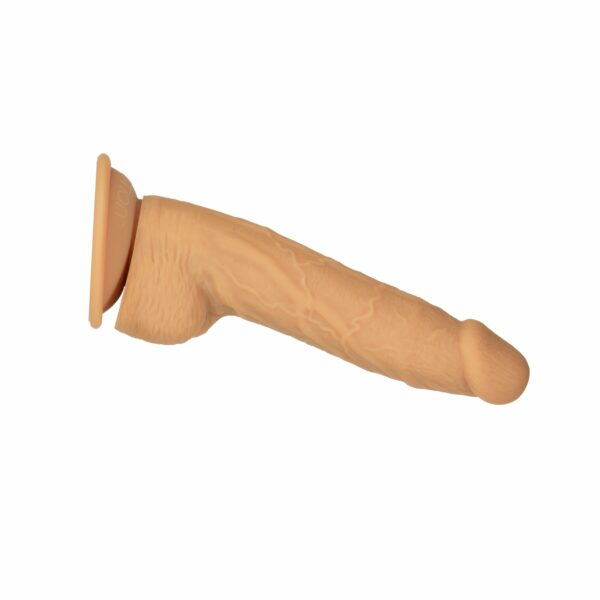 Фалоімітатор ADDICTION Dual Density Silicone Dildo Caramel 8″, присоска, діаметр 4,3 см, віброкуля в - Зображення 3