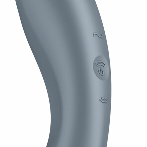 Вакуумний стимулятор з вібрацією Satisfyer Curvy Trinity 1 Bluegrey, іграшка 3в1 - Зображення 3