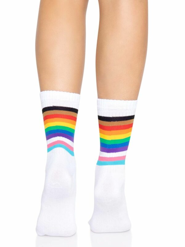 Шкарпетки жіночі в смужку Leg Avenue Pride crew socks Rainbow, 37–43 розмір - Зображення 2