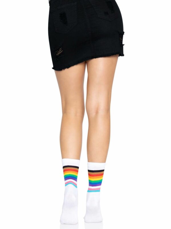 Шкарпетки жіночі в смужку Leg Avenue Pride crew socks Rainbow, 37–43 розмір - Зображення 6