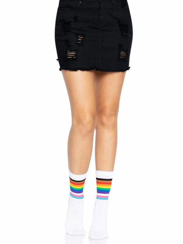 Шкарпетки жіночі в смужку Leg Avenue Pride crew socks Rainbow, 37–43 розмір - Зображення 5