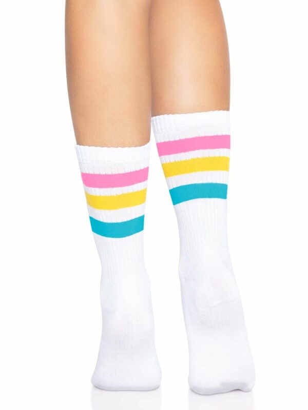 Шкарпетки жіночі в смужку Leg Avenue Pride crew socks Pansexual, 37–43 розмір - Зображення 2