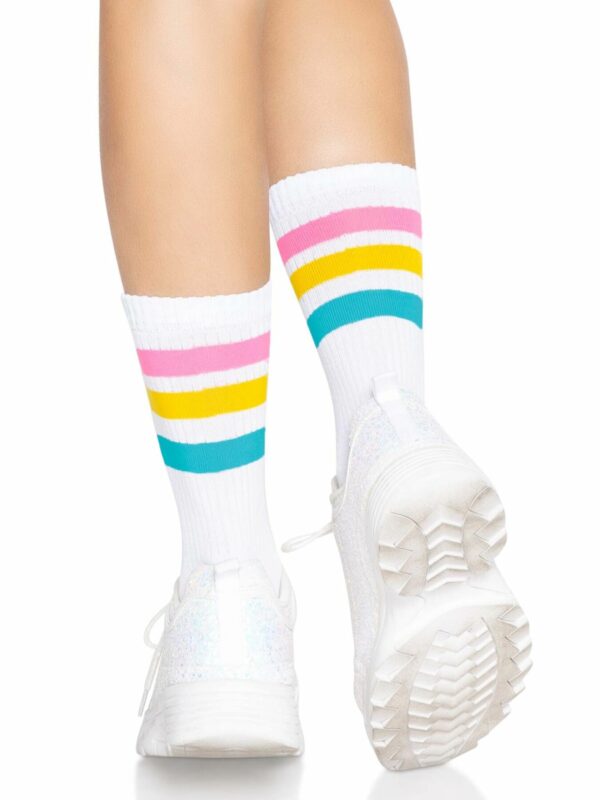 Шкарпетки жіночі в смужку Leg Avenue Pride crew socks Pansexual, 37–43 розмір - Зображення 4