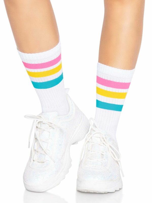 Шкарпетки жіночі в смужку Leg Avenue Pride crew socks Pansexual, 37–43 розмір - Зображення 3