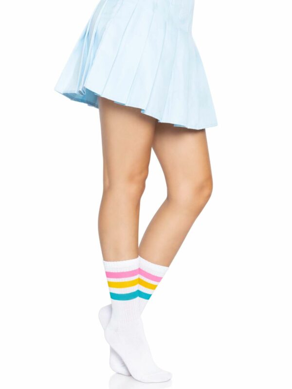 Шкарпетки жіночі в смужку Leg Avenue Pride crew socks Pansexual, 37–43 розмір - Зображення 5