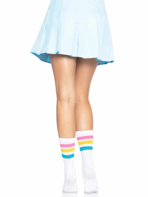 Шкарпетки жіночі в смужку Leg Avenue Pride crew socks Pansexual, 37–43 розмір - Зображення 6