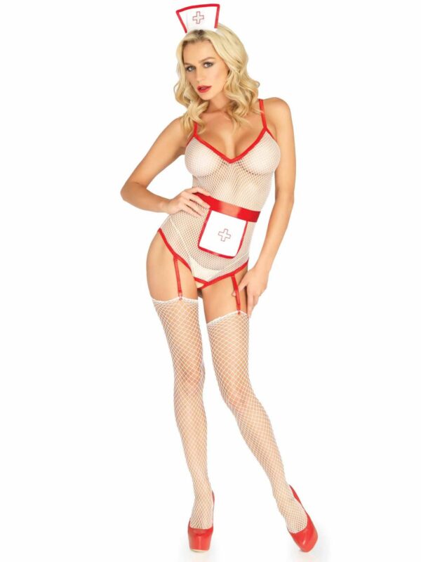 Костюм медсестри Leg Avenue Roleplay TLC Nurse One size White - Зображення 3