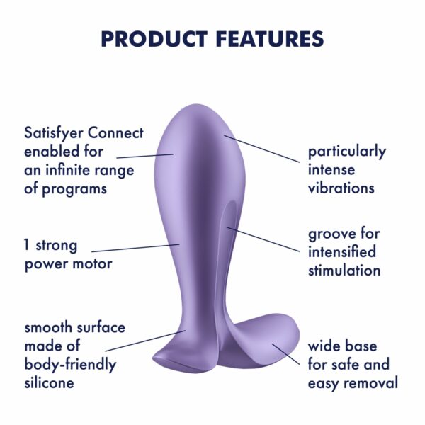 Анальна смарт-пробка з вібрацією Satisfyer Intensity Plug Purple - Зображення 6