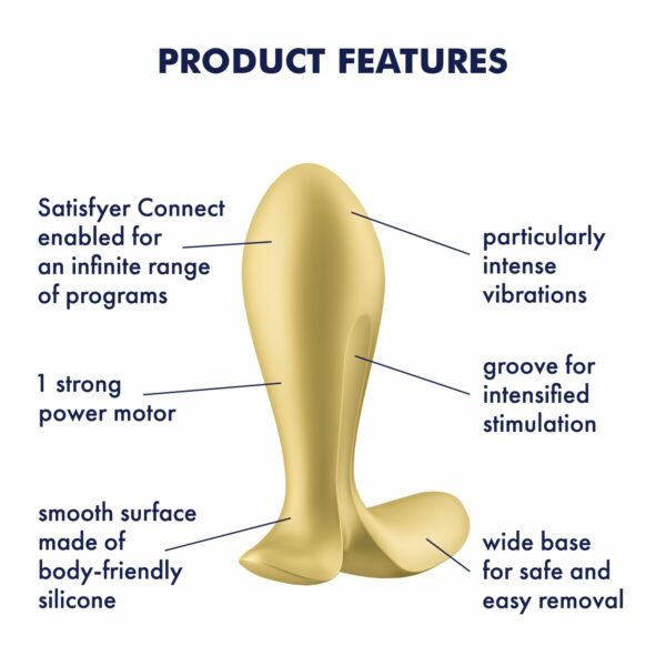 Анальна смарт-пробка з вібрацією Satisfyer Intensity Plug Gold - Зображення 6