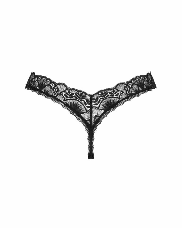 Мереживні стрінги Obsessive Donna Dream thong M/L Black, низька посадка - Зображення 4