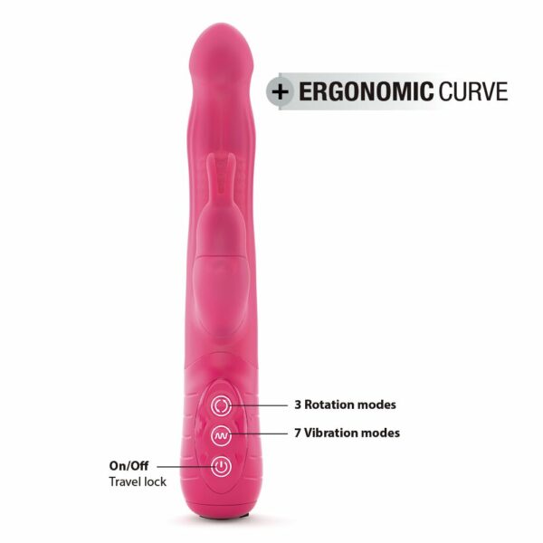Вібратор-кролик Dorcel Baby Rabbit Magenta 2.0 з перлинним масажем і головкою, що обертається - Зображення 4