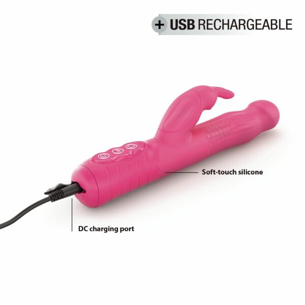 Вібратор-кролик Dorcel Baby Rabbit Magenta 2.0 з перлинним масажем і головкою, що обертається - Зображення 5