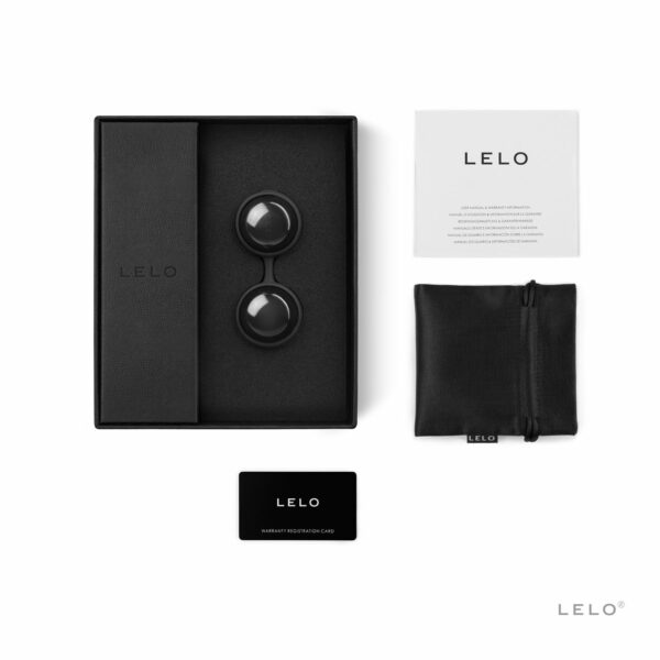 Вагінальні кульки LELO Luna Beads Noir Black, зміщений центр ваги, діаметр 2,9 см, 2х37 г - Зображення 2