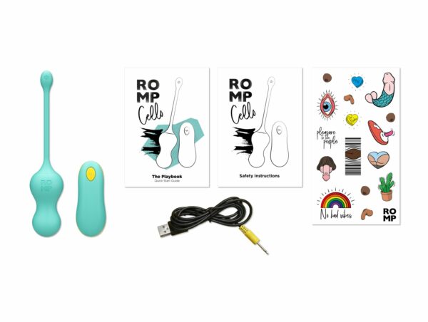 Віброяйце для точки G з пультом керування Romp Cello Light Teal, водонепроникне - Зображення 7