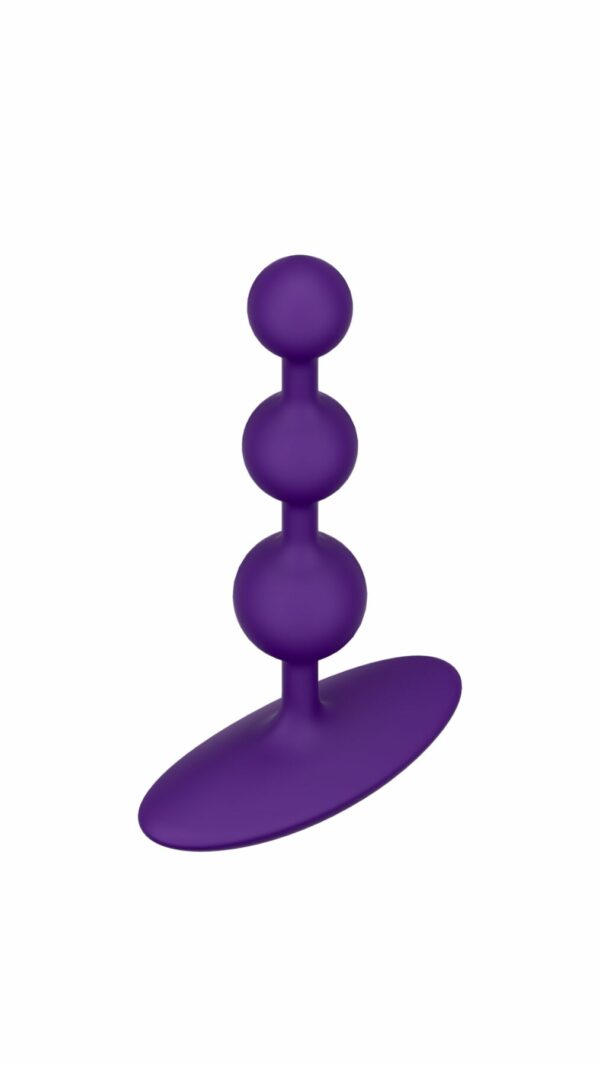 Анальне намисто Romp Amp Dark Purple, силікон, макс. діаметр 2,6 см - Зображення 2