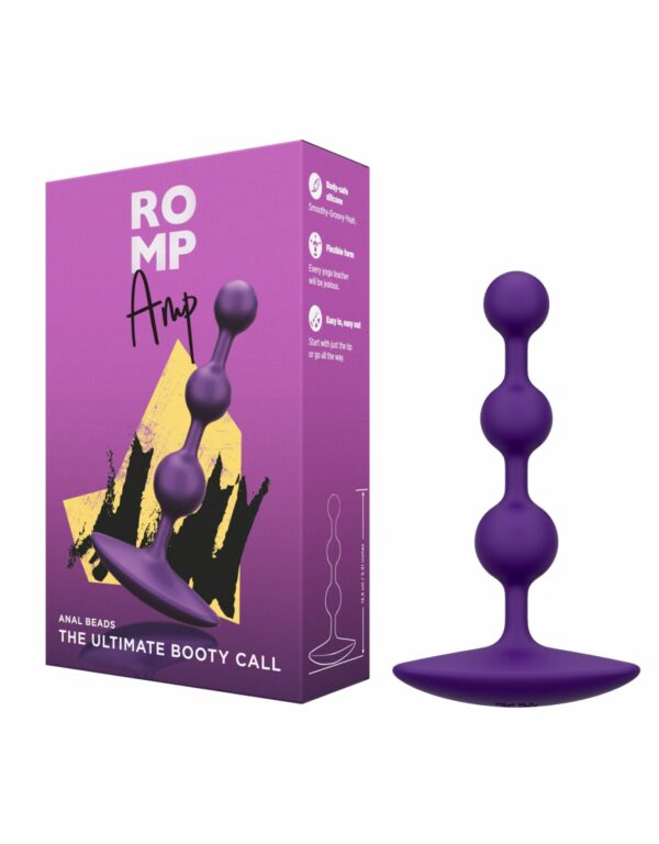 Анальне намисто Romp Amp Dark Purple, силікон, макс. діаметр 2,6 см - Зображення 6