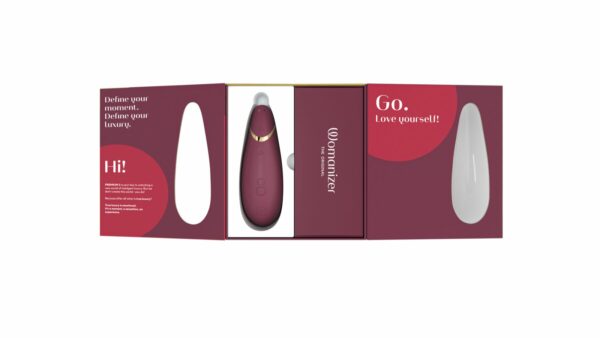 Вакуумний кліторальний стимулятор Womanizer Premium 2 - Bordeaux, функції Autopilot та Smart Silence - Зображення 7