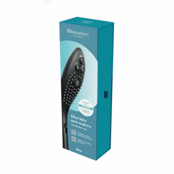 Насадка-стимулятор для душу 2в1 Womanizer Wave Black, масажер для інтимних зон - Зображення 8
