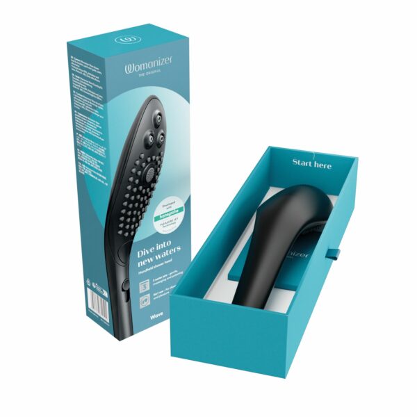 Насадка-стимулятор для душу 2в1 Womanizer Wave Black, масажер для інтимних зон - Зображення 6