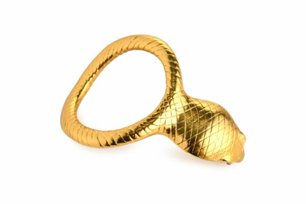 Ерекційне кільце з головою кобри Master Series: Cobra King Golden Cock Ring - Зображення 3