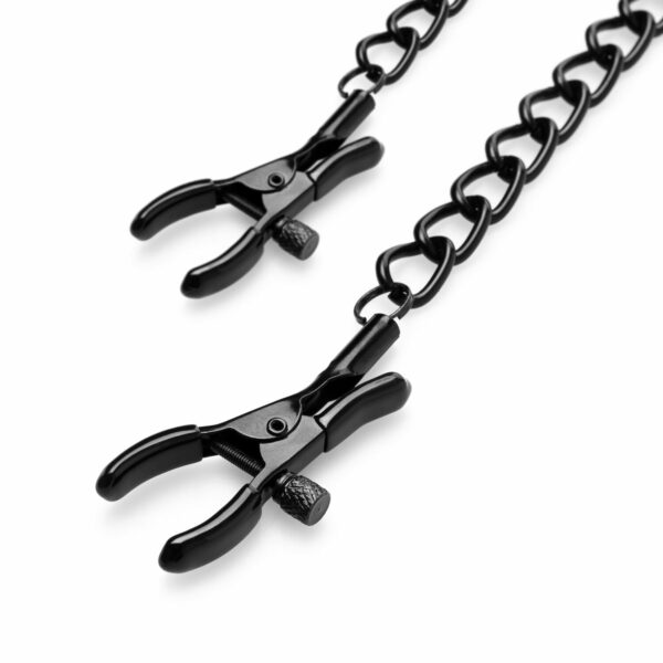 Затискачі для сосків Bedroom Fantasies Nipple Clamps with Chain - Black - Зображення 3