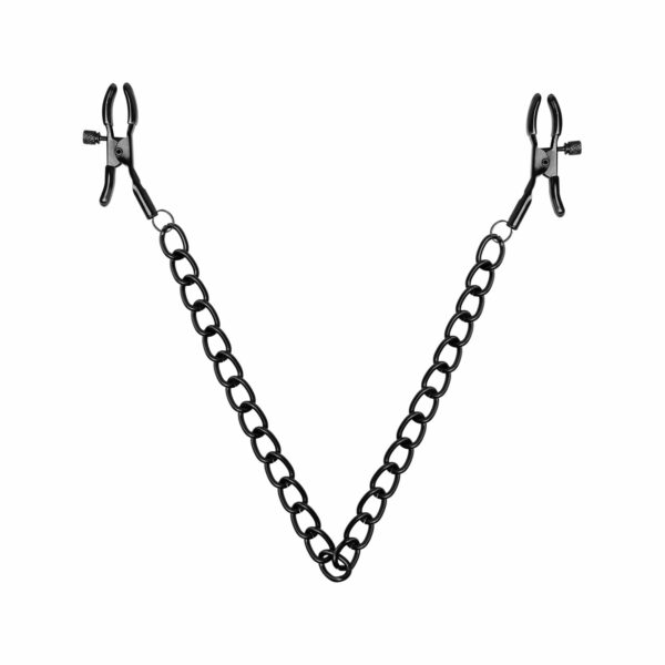 Затискачі для сосків Bedroom Fantasies Nipple Clamps with Chain - Black