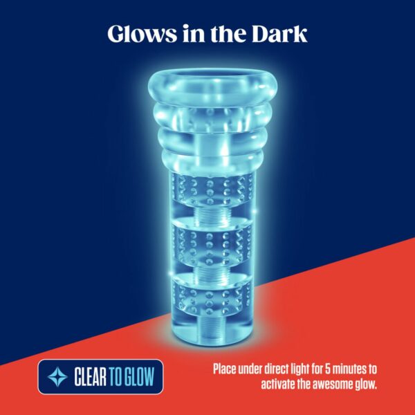 Мастурбатор Rize by Blush - Luz Glow in the Dark Masturbator - Clear - Зображення 4