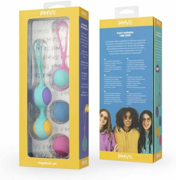 Набір вагінальних кульок PMV20: Vita – Kegel Ball Set, маса 40, 50, 60 г, два тримачі - Зображення 6