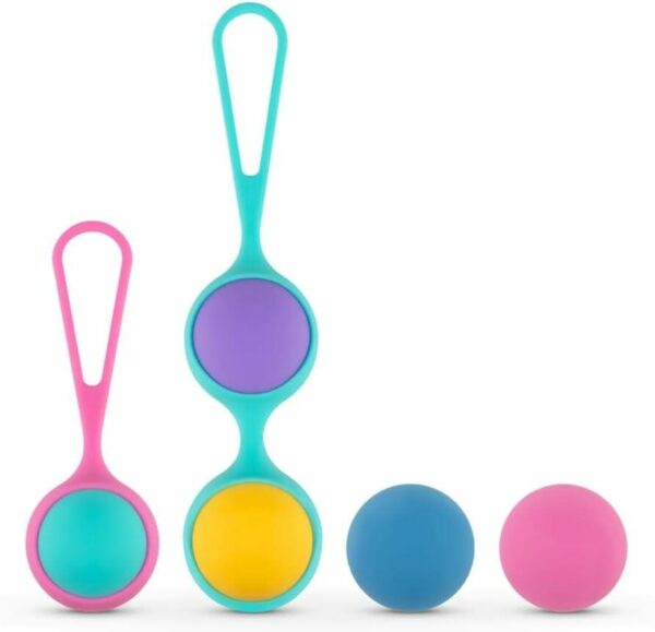 Набір вагінальних кульок PMV20: Vita – Kegel Ball Set, маса 40, 50, 60 г, два тримачі