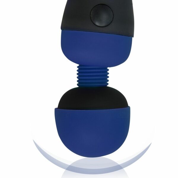 Вібромасажер PalmPower Recharge Blue, перезаряджуваний, гнучка головка, тревел-замок - Зображення 4