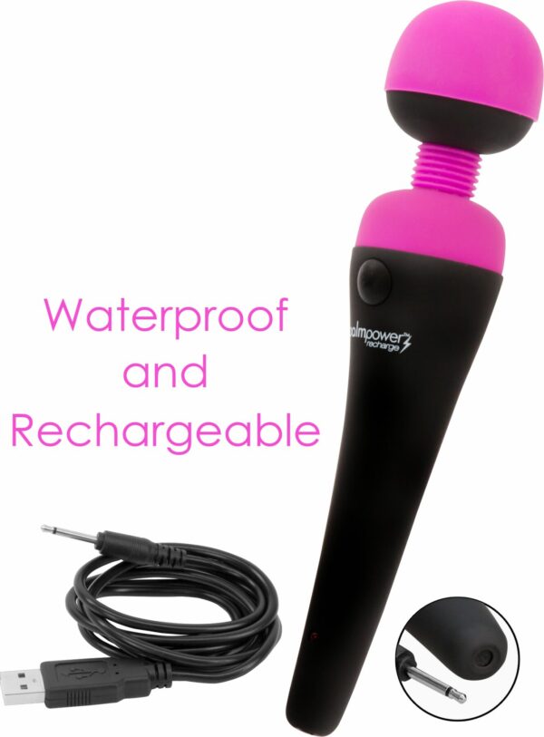 Вібромасажер PalmPower Recharge Pink, перезаряджуваний, гнучка головка, тревел-замок - Зображення 5